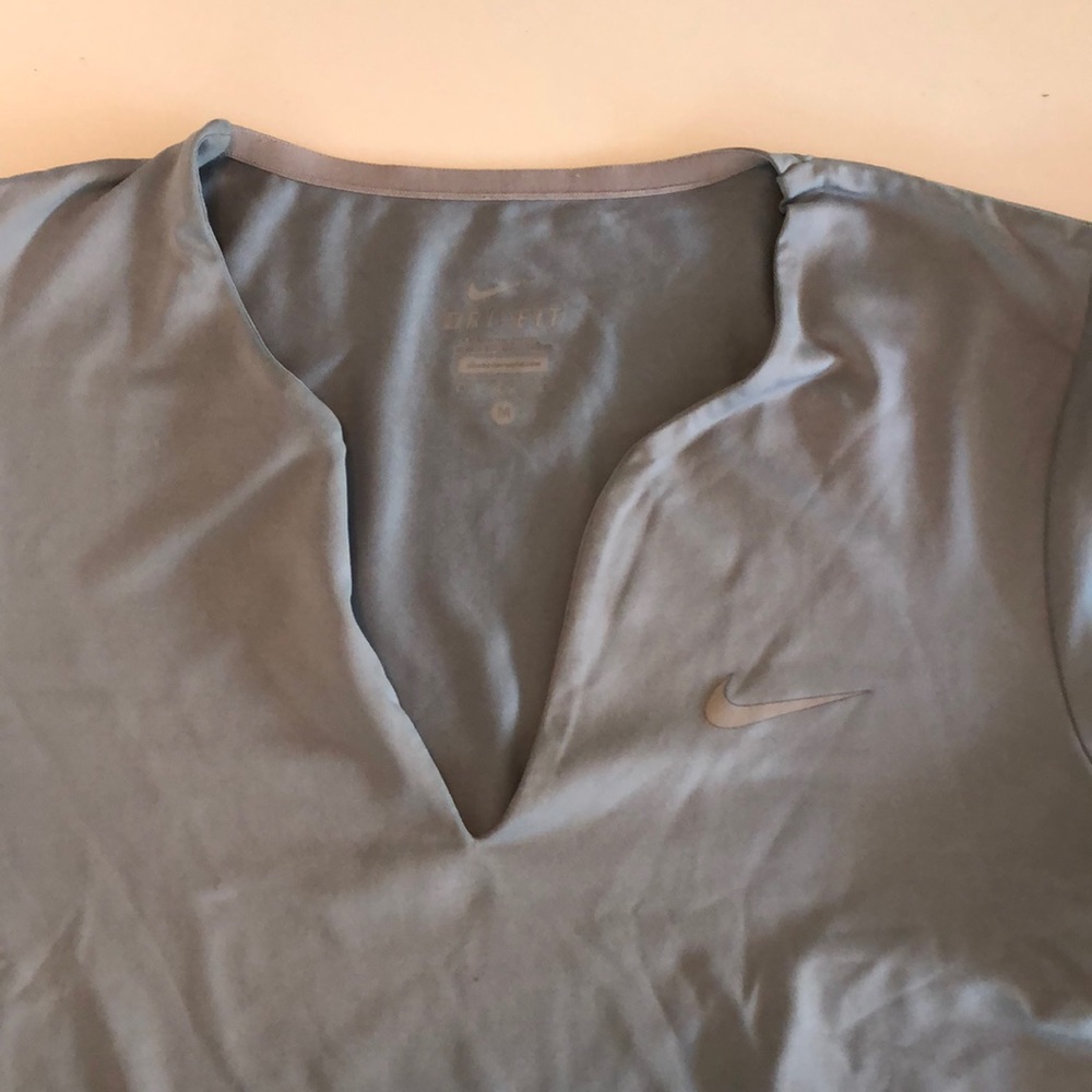 Grey Nike workout top